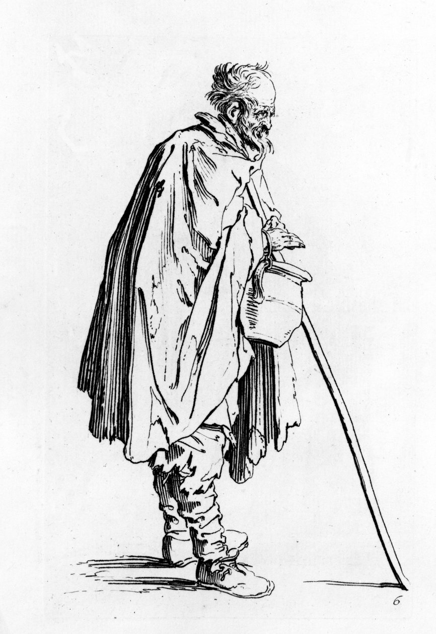 Tiggeren med kanden, ca. 1622-3 af Jacques Callot