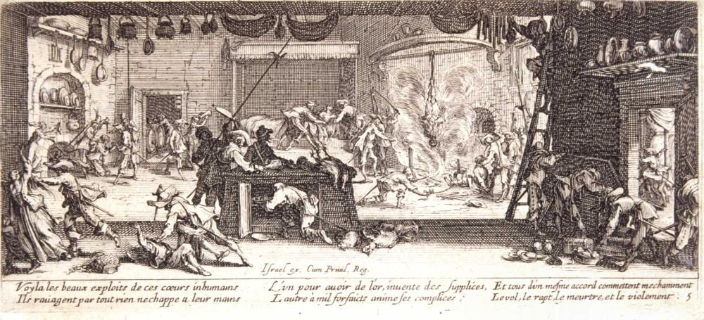 Plyndringen Les miseres et les mal-heures de la guerre, pl. 5 af Jacques Callot