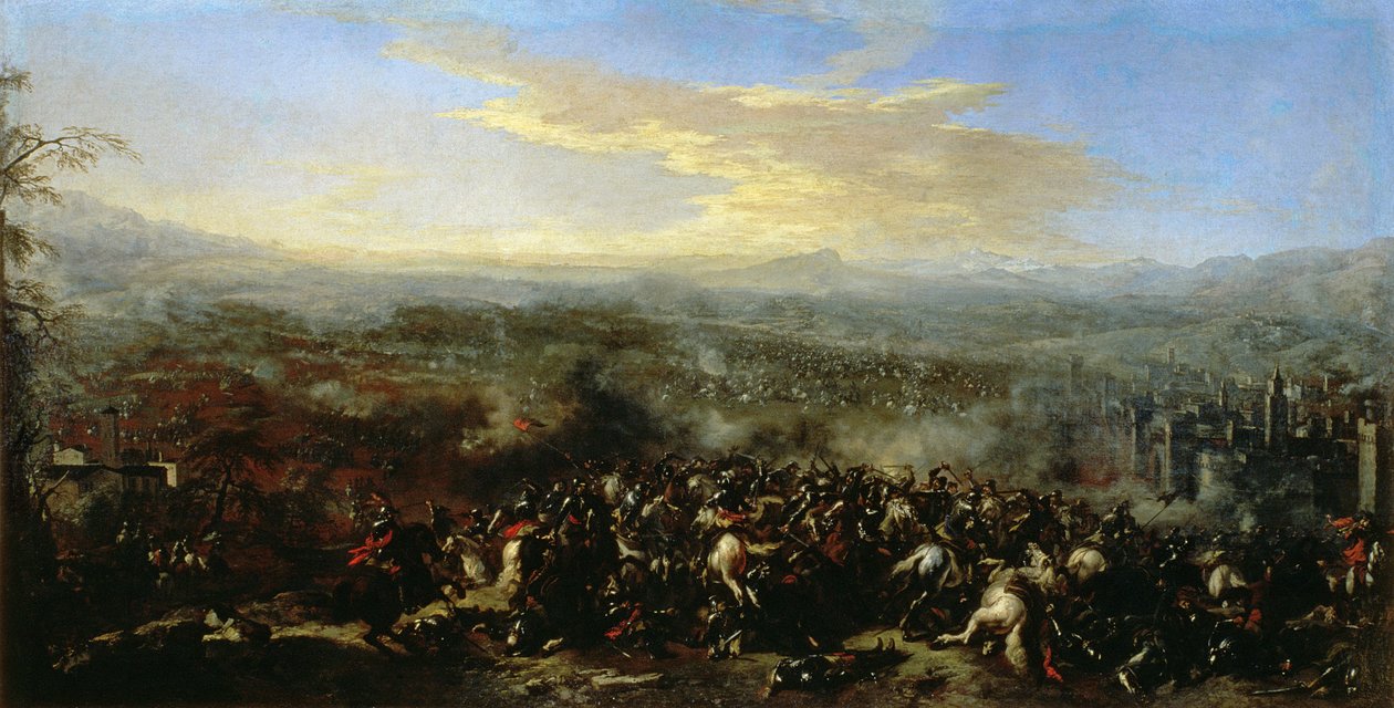 Slaget ved Nördlingen i 1634, 1648 af Jacques Courtois
