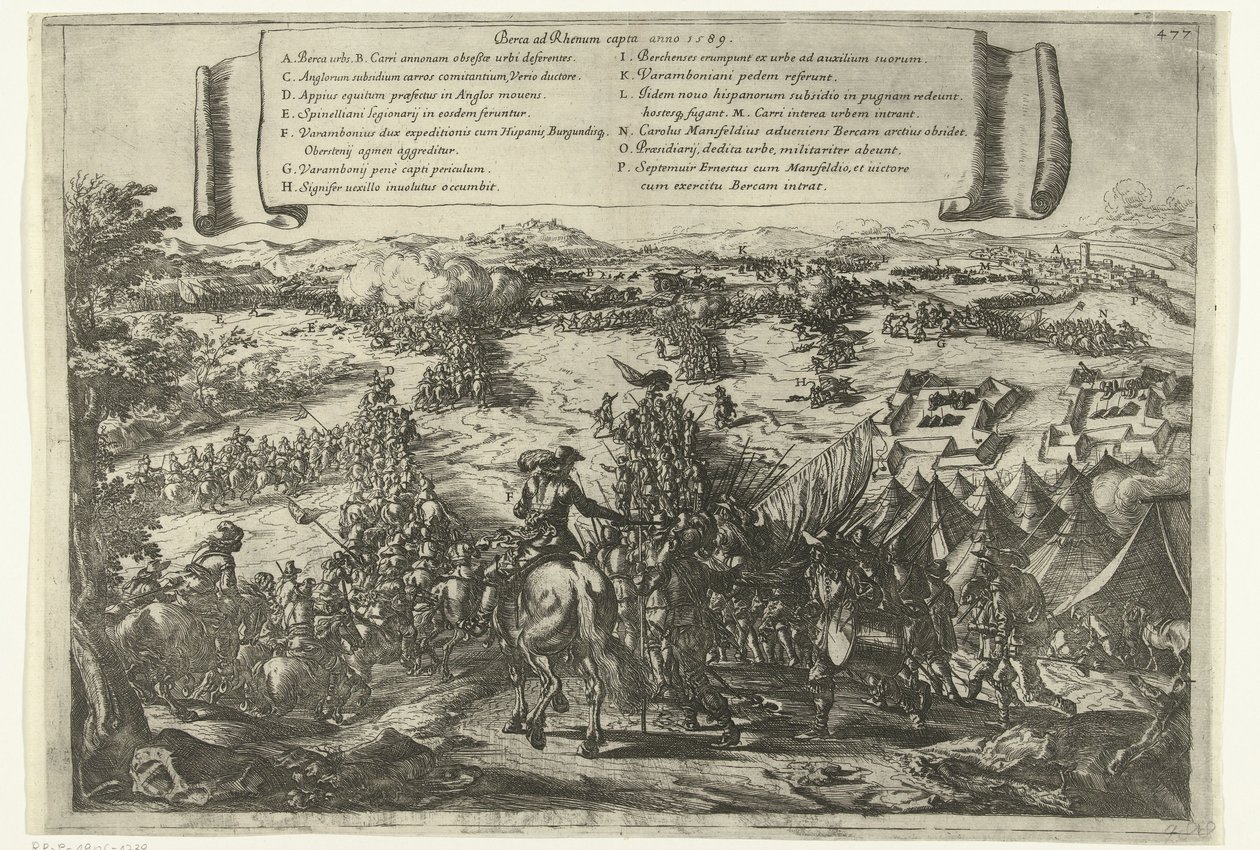 Indfangelsen af Rheinberg, 1590 af Jacques Courtois