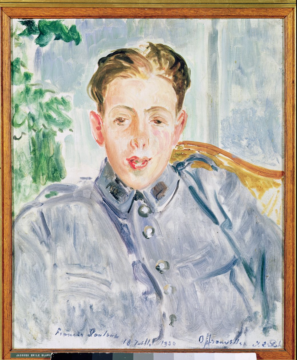 Portræt af Francis Poulenc (1899-1963) 1920 af Jacques Emile Blanche