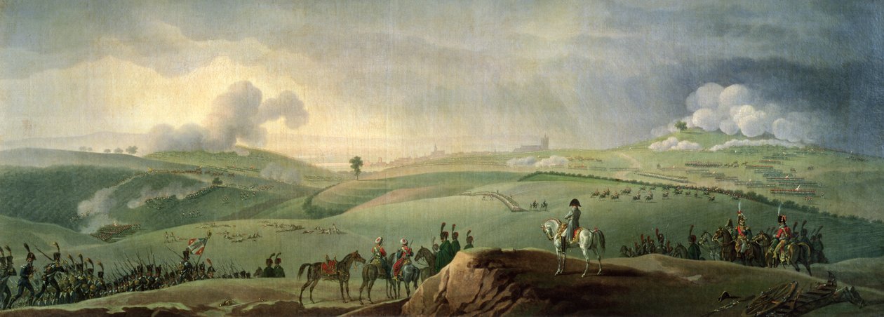 Napoleon I (1769-1821) Observerer slaget ved Austerlitz, 2. december 1805 af Jacques Francois Joseph Swebach