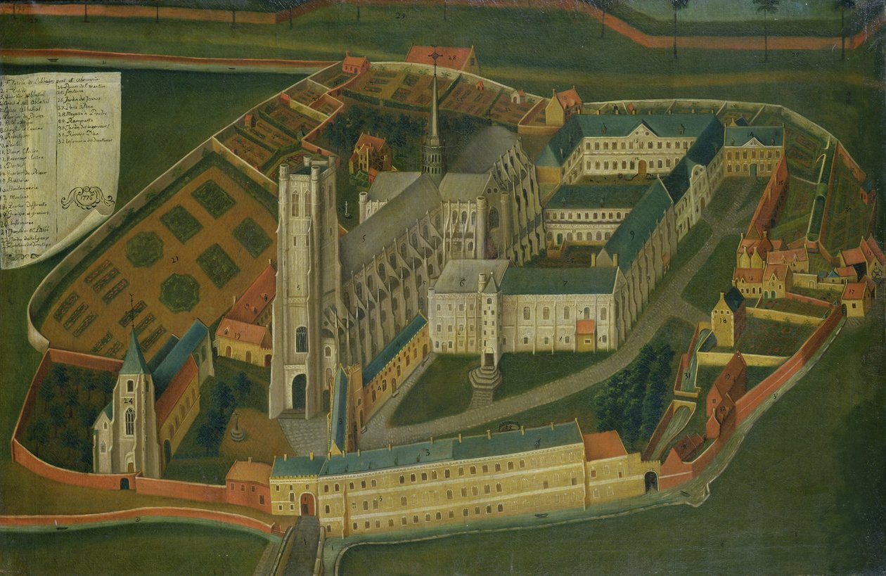 Klosteret Saint-Bertin i Saint-Omer, 1776 af Jacques Francois Lemaire