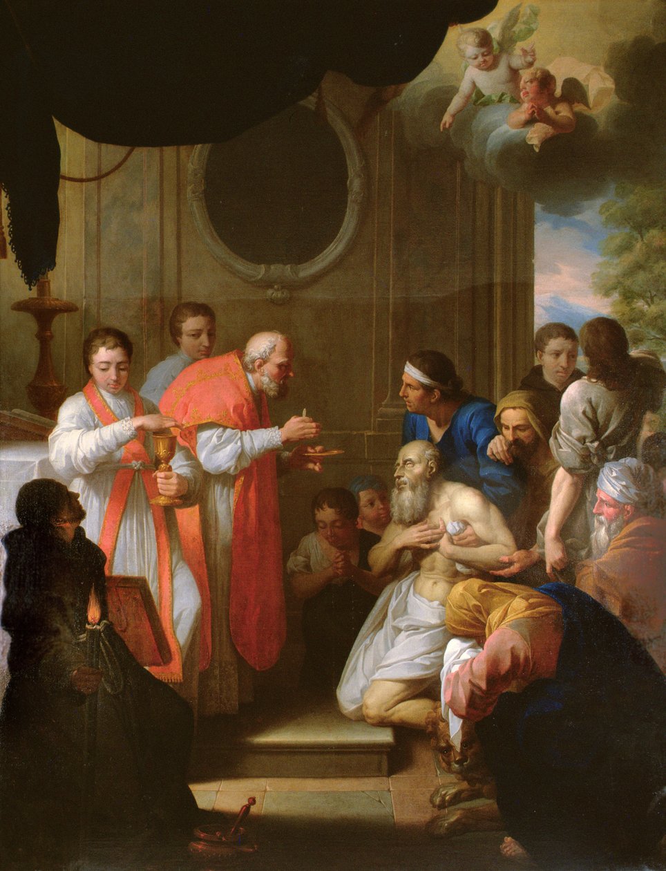 St Roch kurerer de pestramte af Jacques Gamelin