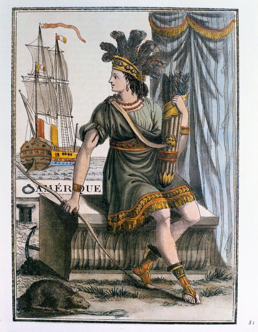 Allegory of America, frontispice af 