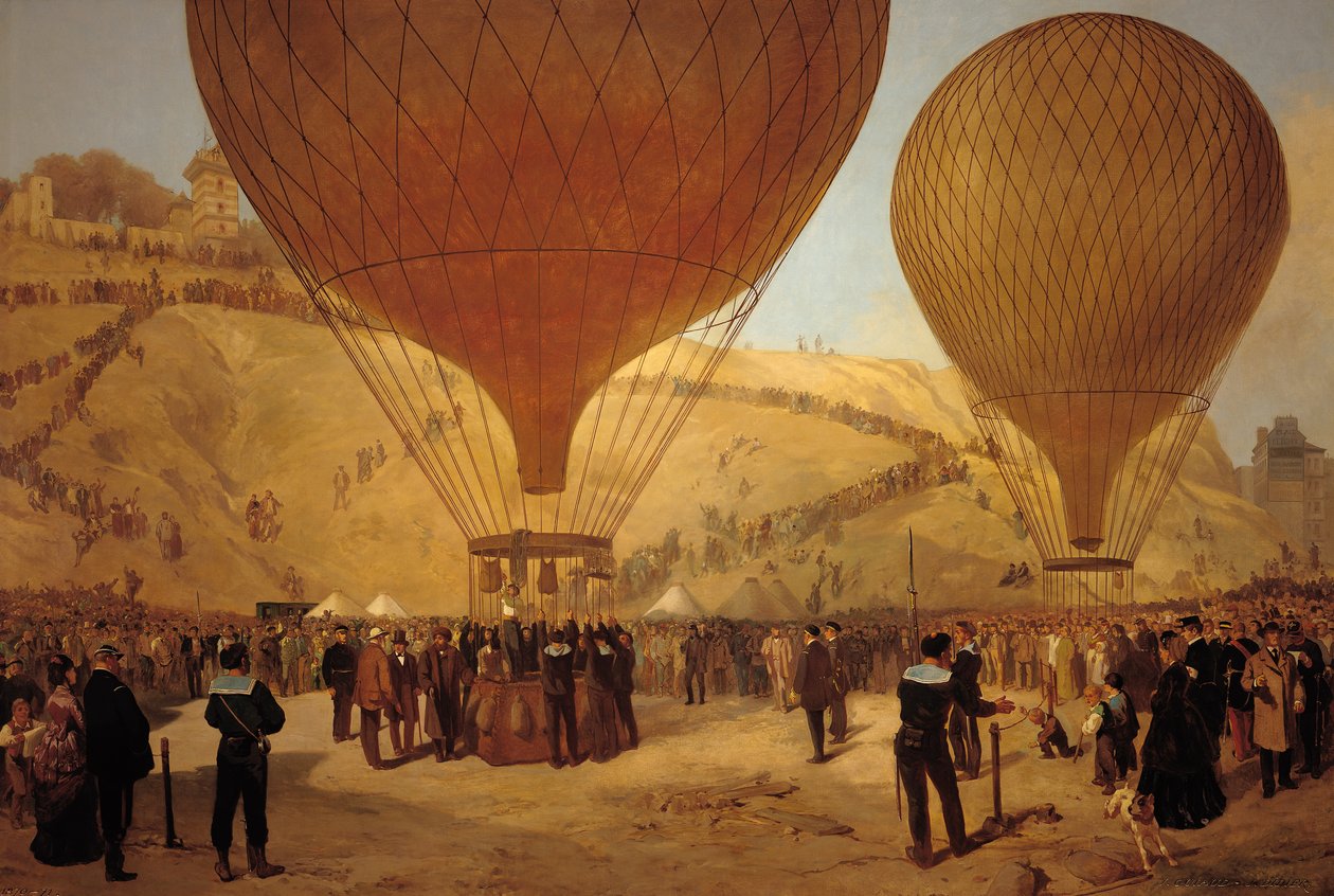 Leon Michel Gambettas (1838-82) afgang i ballonen 