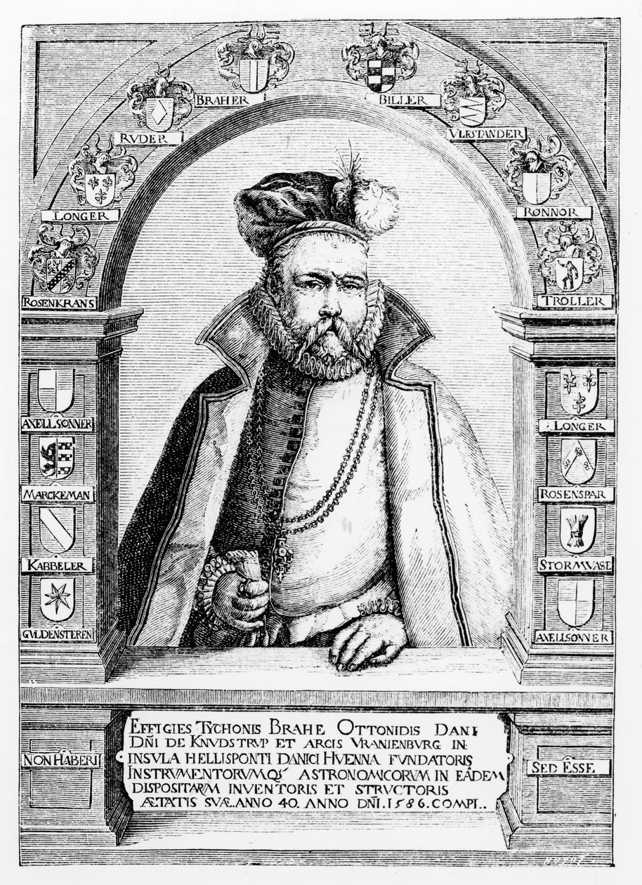 Portræt af Tycho Brahe (1546-1601) illustration fra 