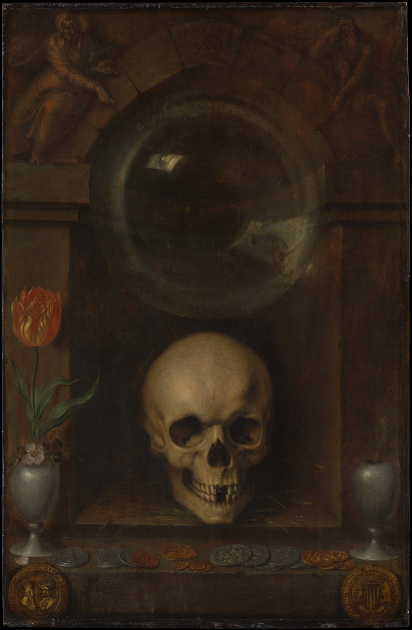 Vanitas stilleben, 1603 af Jacques II de Gheyn
