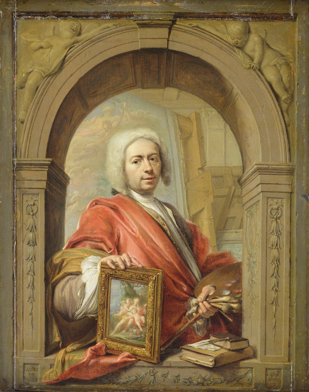 Selvportræt, 1727 af Jacques Ignatius de Roore