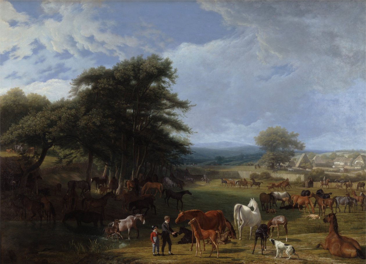 Lord Riverss Stud Farm, Stratfield Saye af Jacques Laurent Agasse