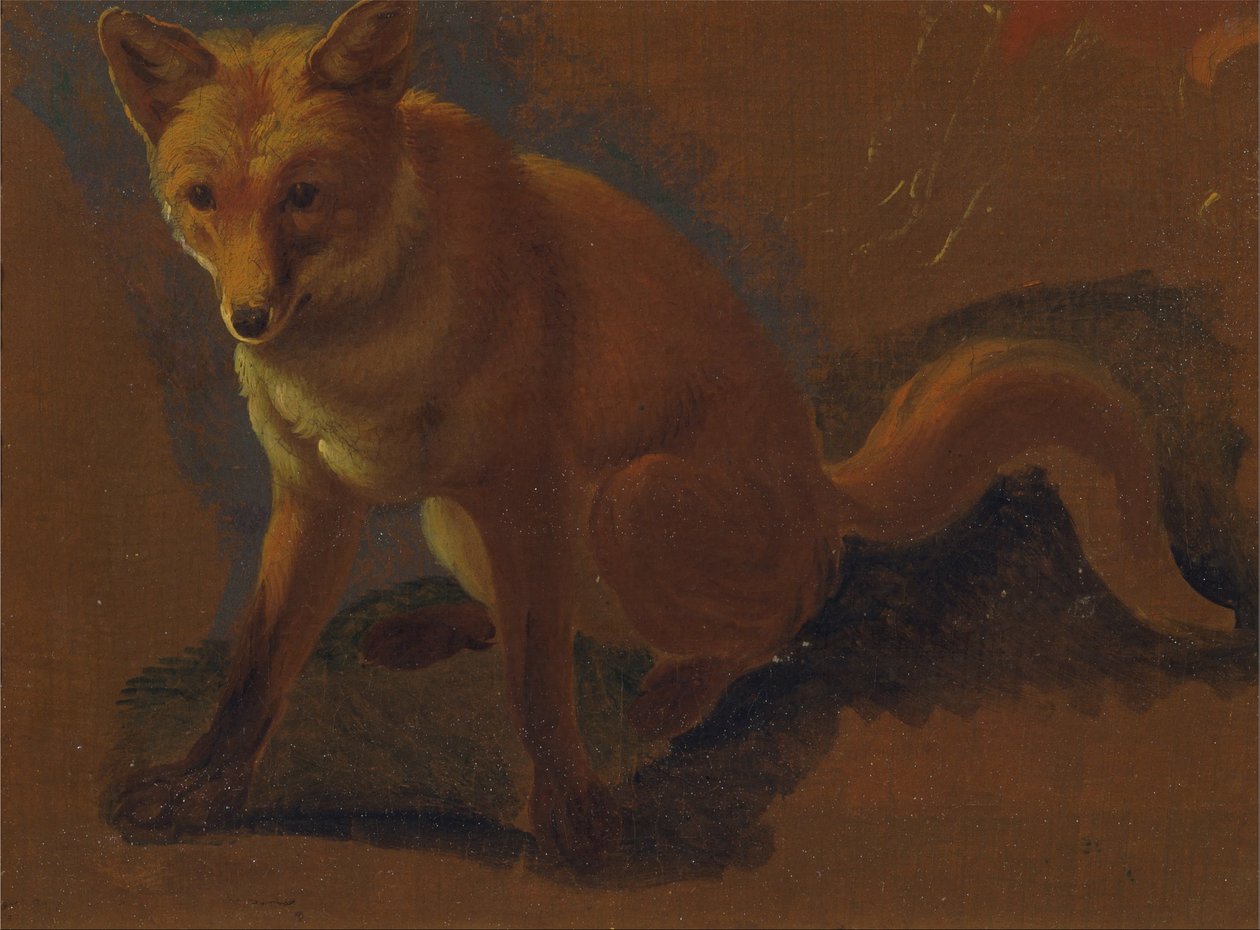 Studie af en ræv af Jacques Laurent Agasse