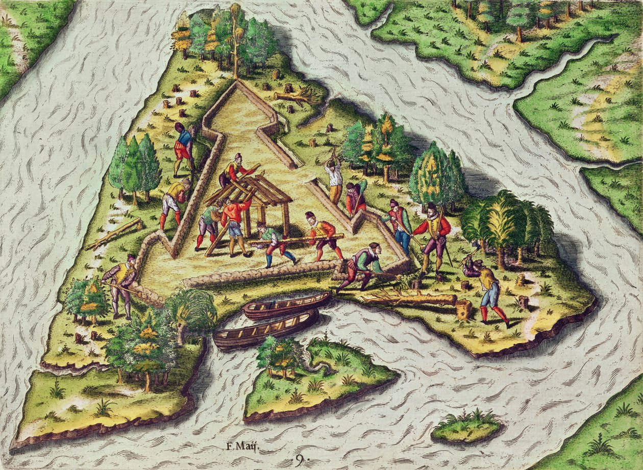 Et sted til fortet er valgt, fra 