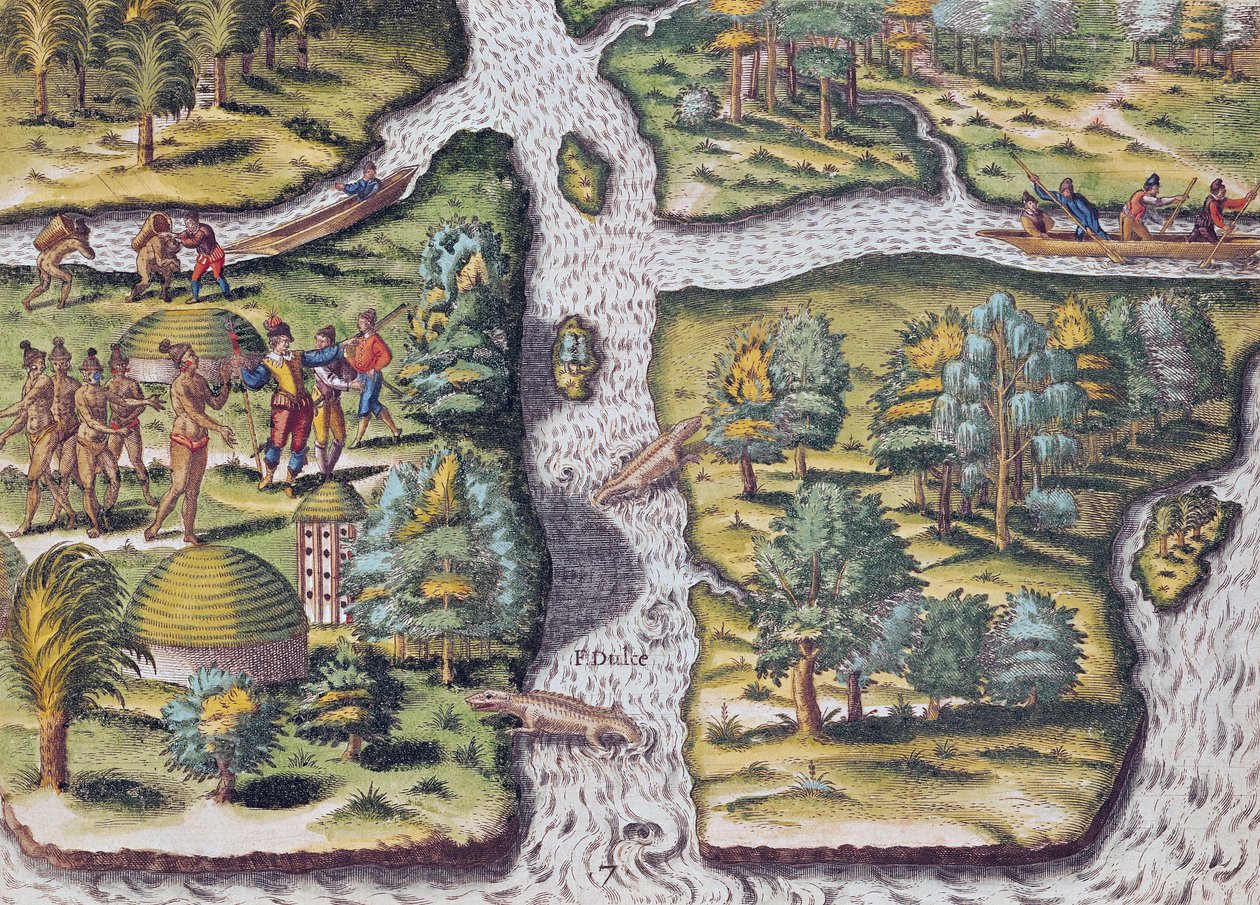 Franskmændene tog afsted ved Fort Charles, der led af mangel på mad, fra 