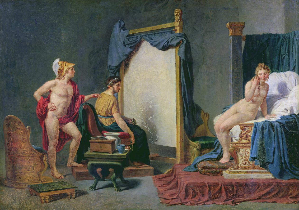 Apelles maler Campaspe i Alexander den Stores nærvær (356-323 f.Kr.) af Jacques Louis David