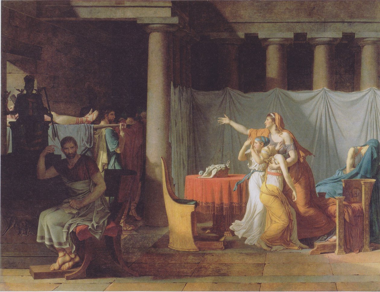 Liktorer bringer Brutus sine sønners lig af Jacques Louis David