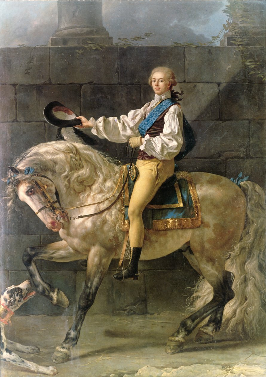 Rytterportræt af Stanislas Kostka Potocki (1755-1821) 1781 af Jacques Louis David