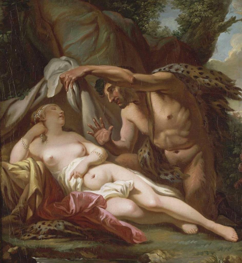 Jupiter et Antiope af Jacques Louis David