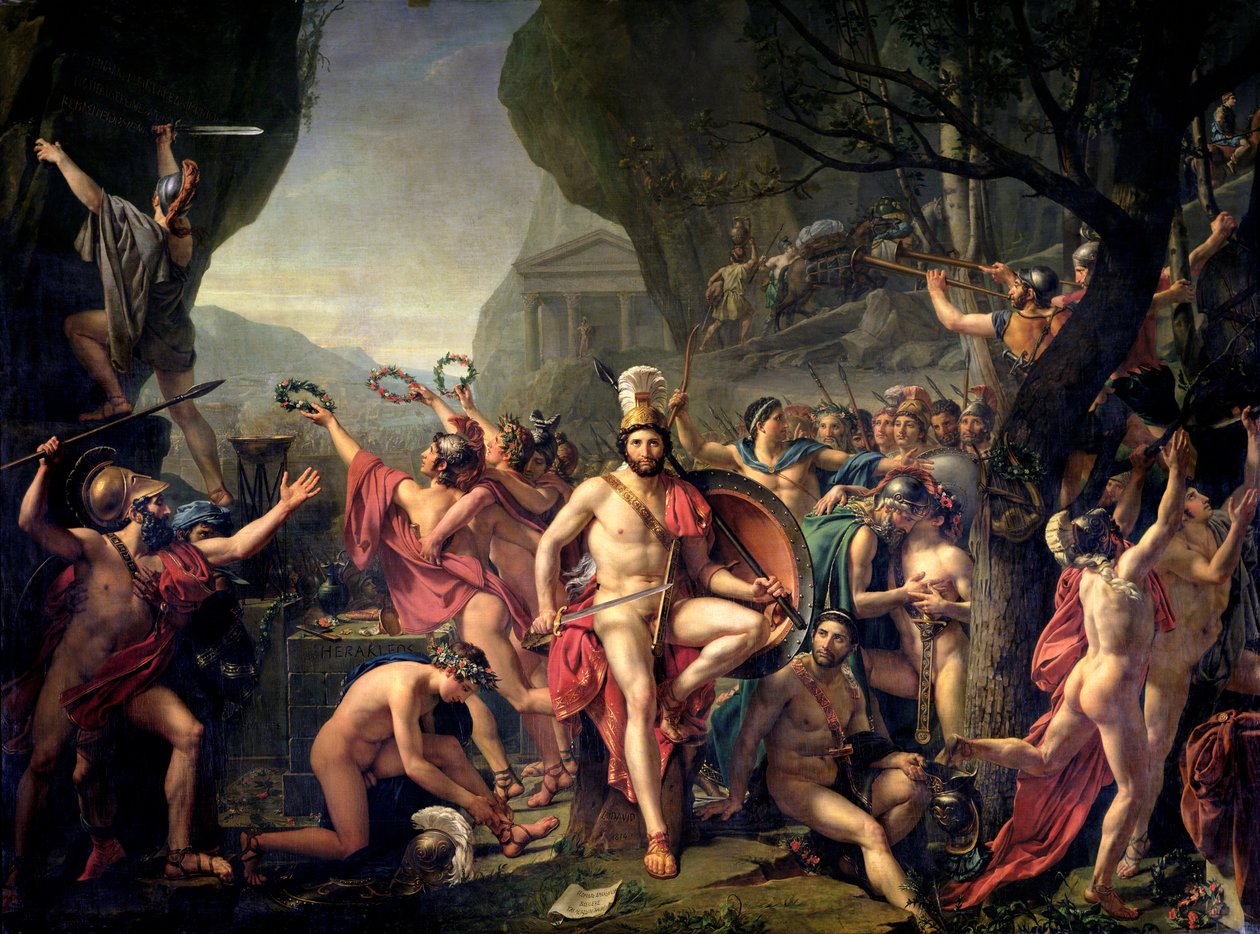 Leonidas på Thermopylae af Jacques Louis David