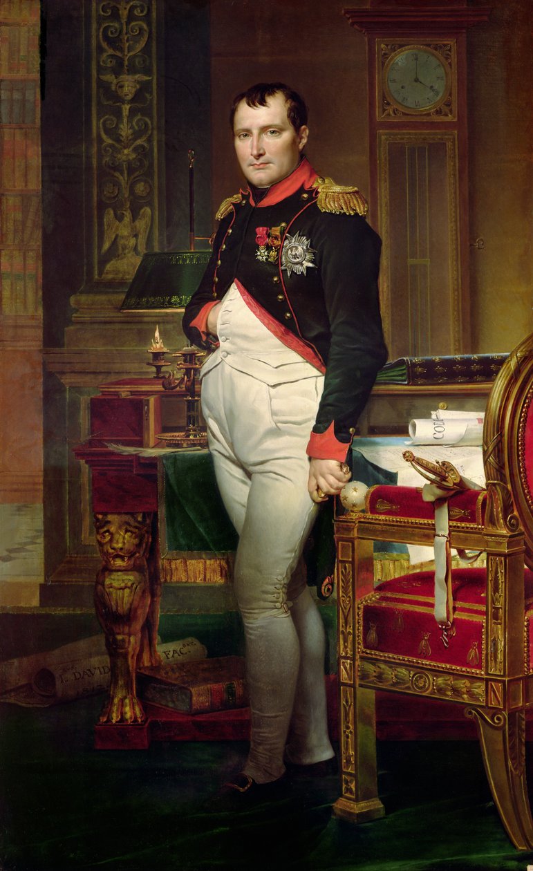 Napoleon Bonaparte i sit arbejdsværelse i Tuilerierne, 1812 af Jacques Louis David