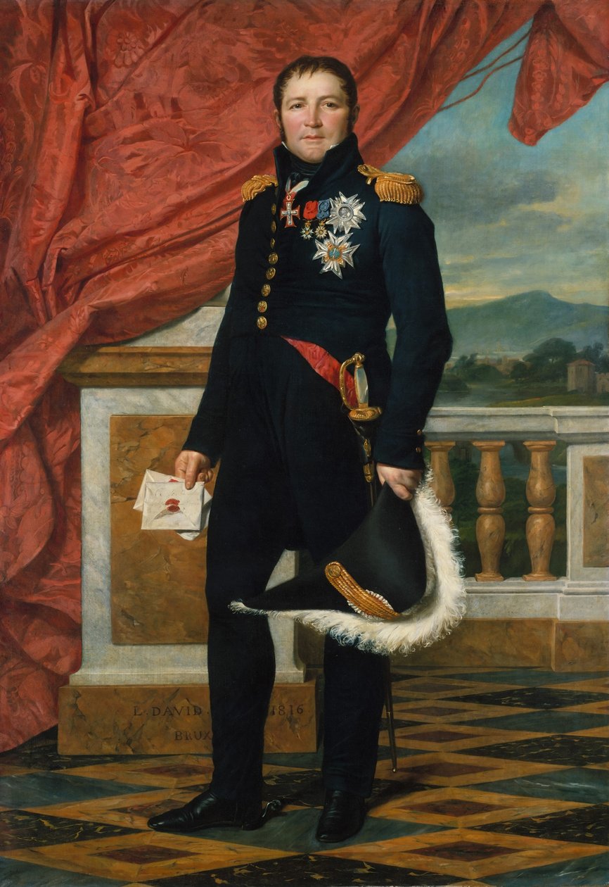 Portræt af fransk politiker og soldat Étienne Maurice Gérard af Jacques Louis David