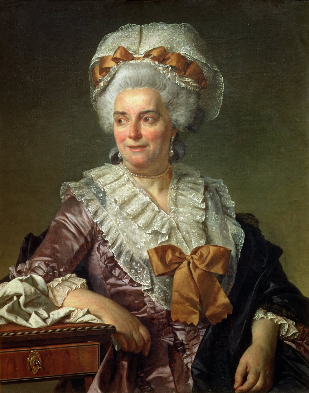 Portræt af Madame Charles-Pierre Pecoul, født Potain, svigermor til kunstneren, 1784 (se 82877 for portræt af hendes mand) af Jacques Louis David