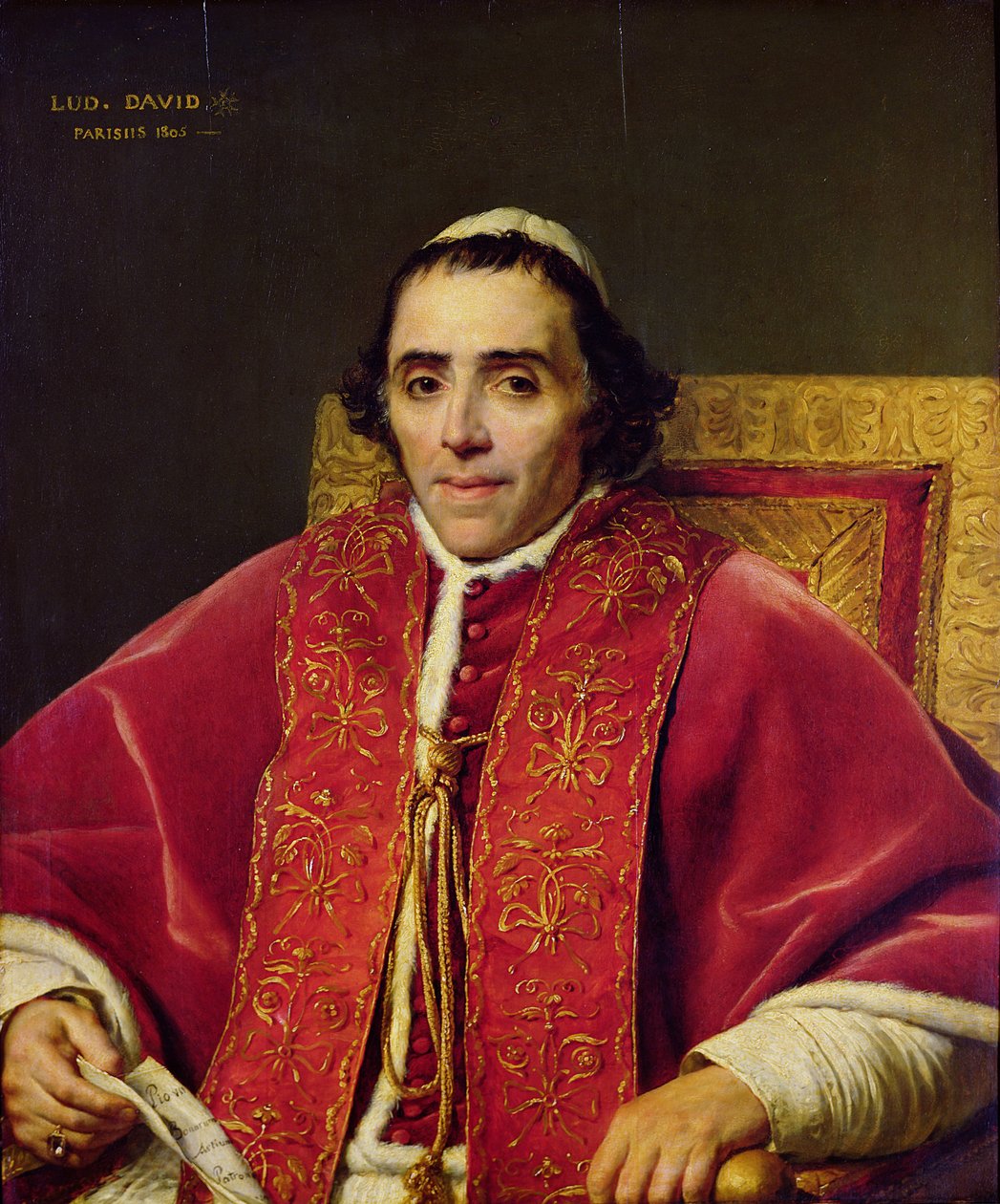 Portræt af pave Pius VII (1742-1823), 1805 af Jacques Louis David