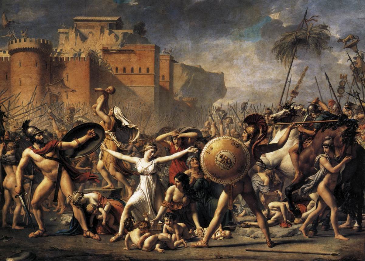 Sabine -kvinders intervention af Jacques Louis David