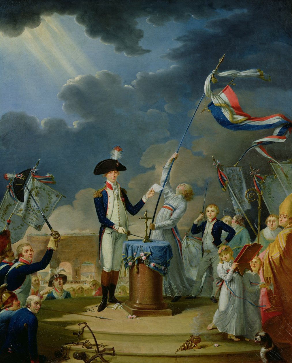 The Oath of Lafayette ved Federationens Festival, 14. juli 1790, 1791 af Jacques Louis David