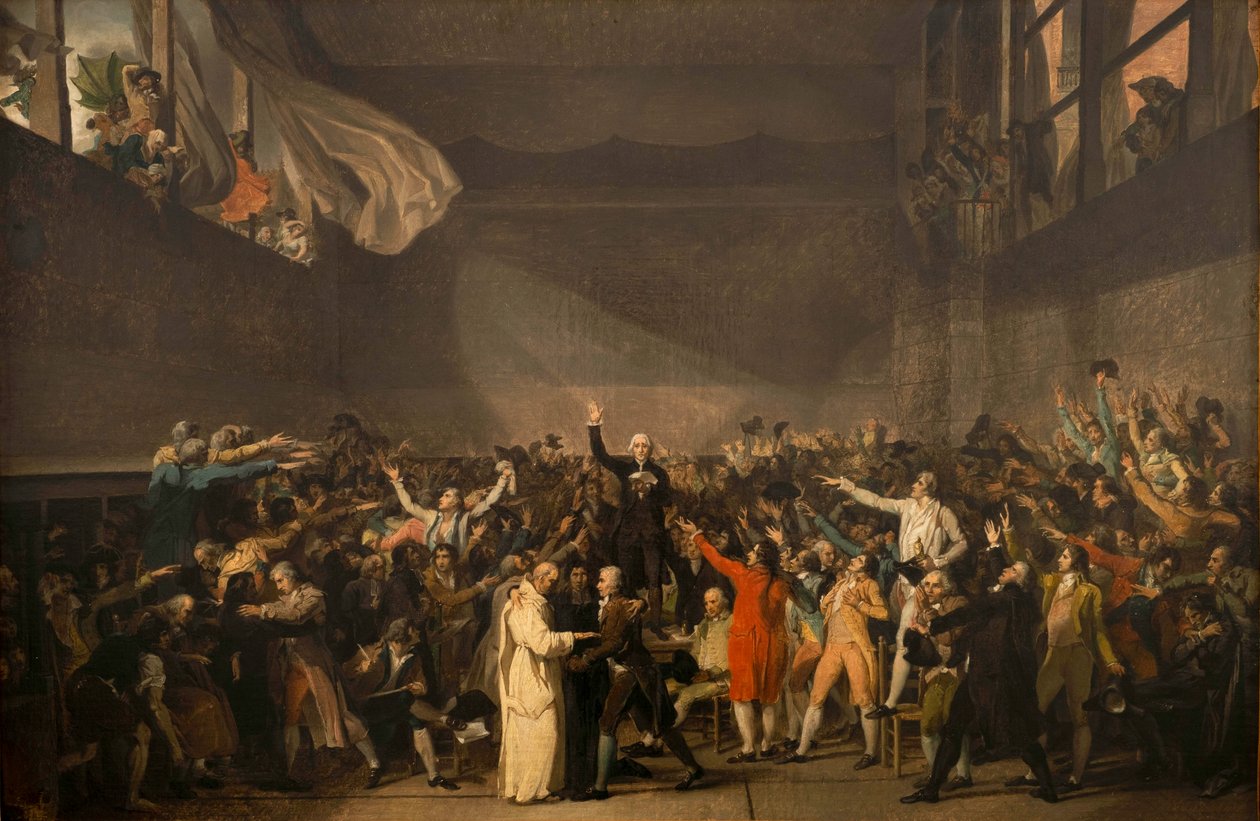 Tennisbaneeden, 20. juni 1789, 1791 af Jacques Louis David