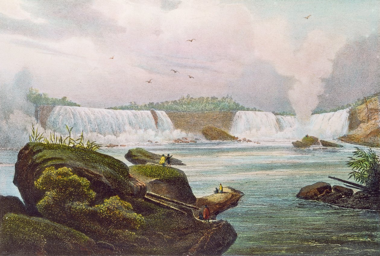 Generel udsigt over Niagaravandfaldene fra den canadiske side af Jacques Milbert