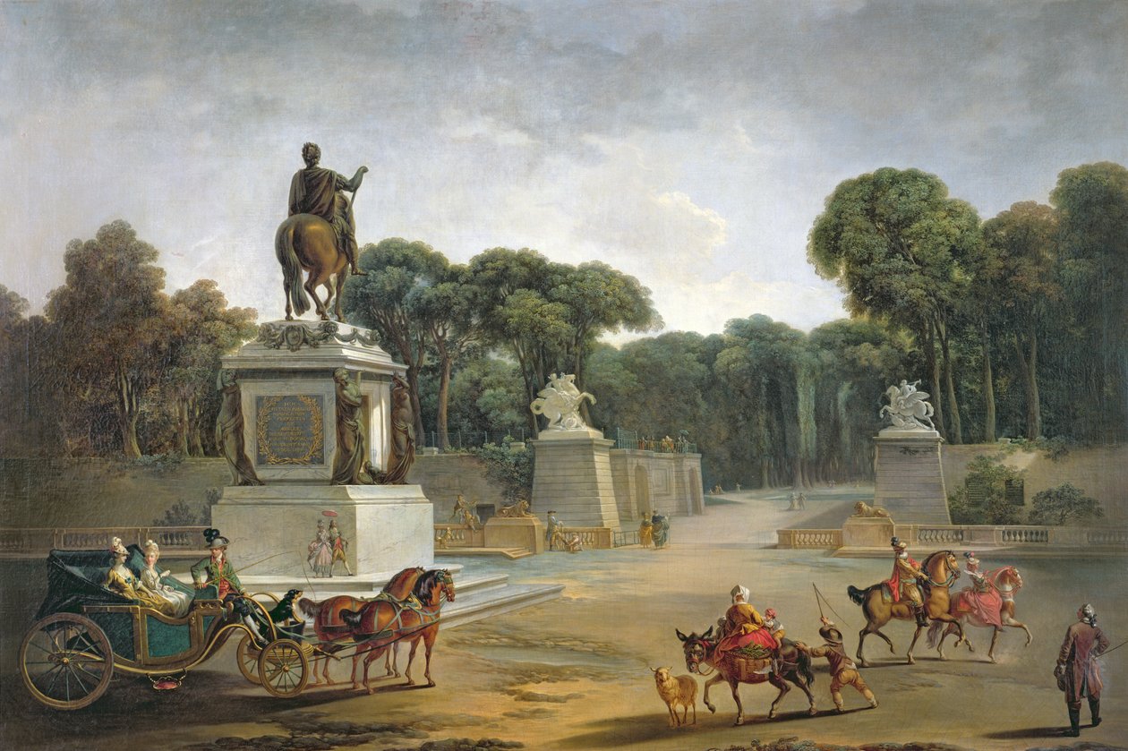 Indgangen til Tuilerierne fra Place Louis XV i Paris, ca. 1775 af Jacques Philippe Joseph de Saint Quentin