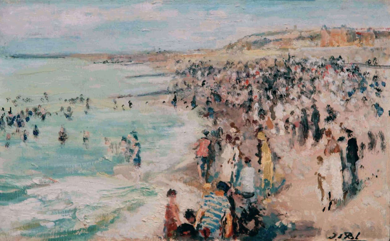 Dieppe Strand af Jacques Emile Blanche