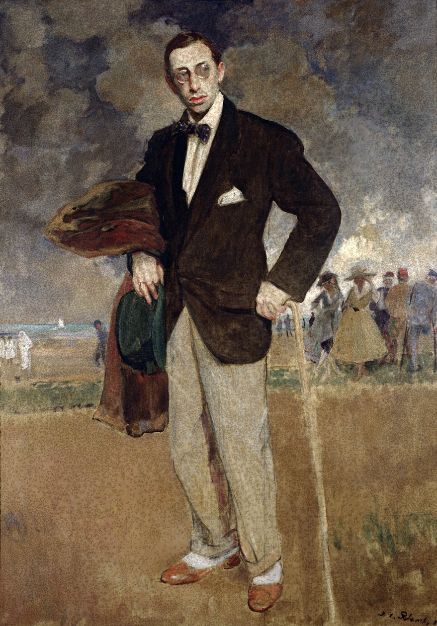 Portræt af Igor Stravinsky (1882-1971) 1915 af Jacques Emile Blanche