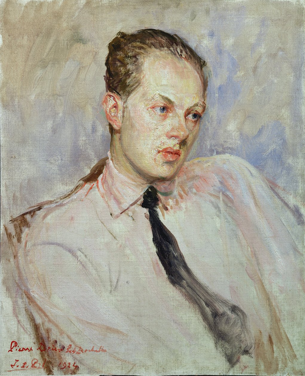 Studie til et portræt af Pierre Drieu La Rochelle (1893-1945) 1924 af Jacques Emile Blanche