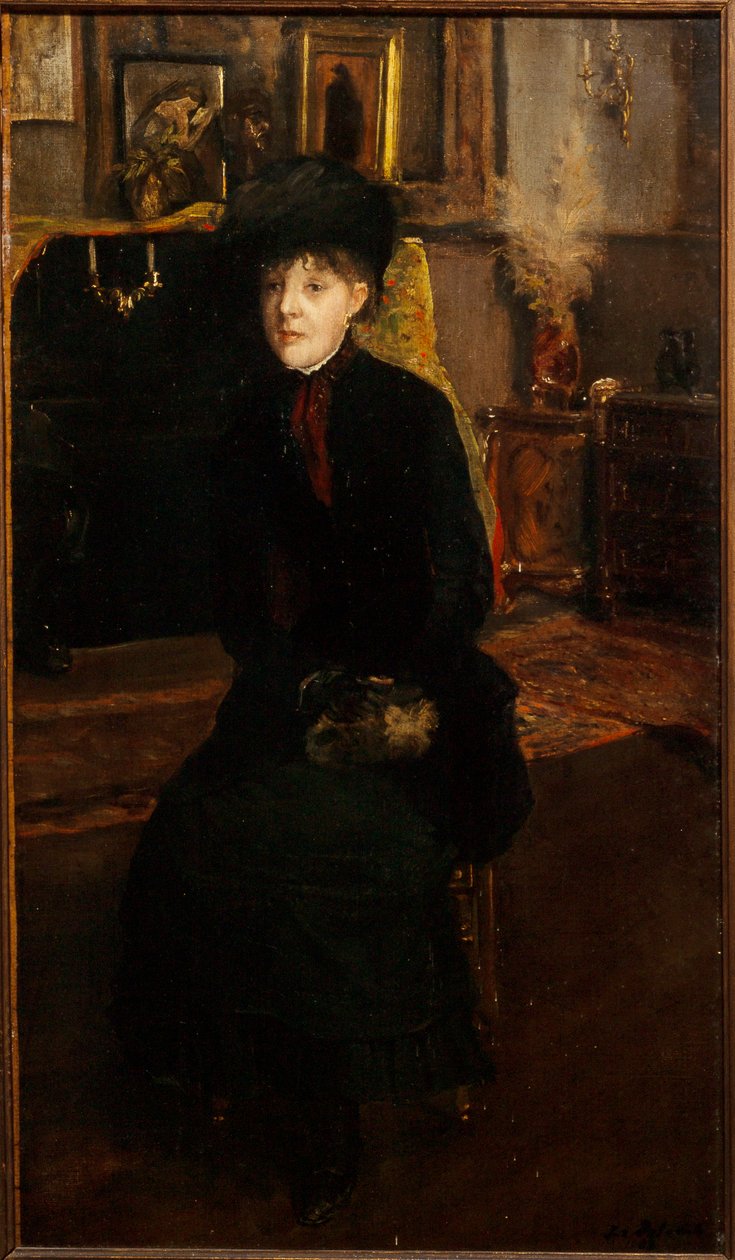 Fransk: Portrait de Mary Cassat (1845-1926), peintre af Jacques-Emile Blanche