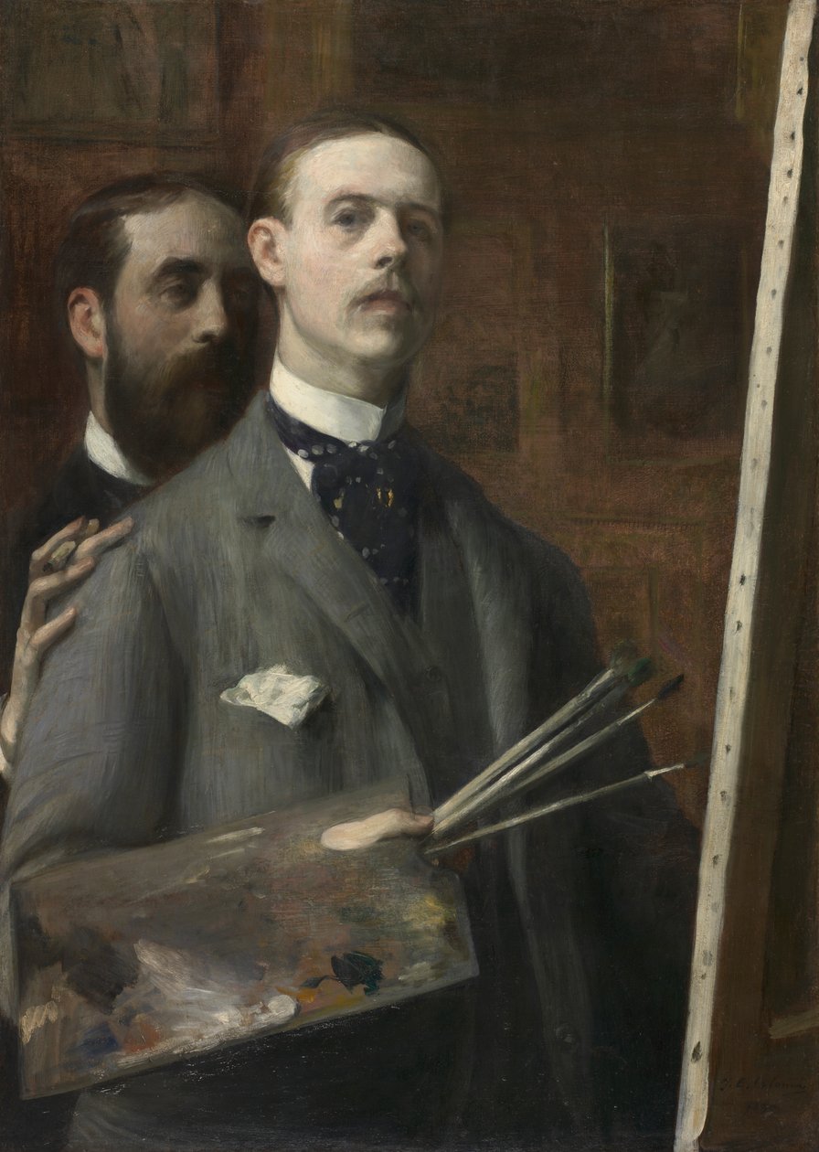 Selvportræt med Raphael de Ochoa af Jacques Emile Blanche
