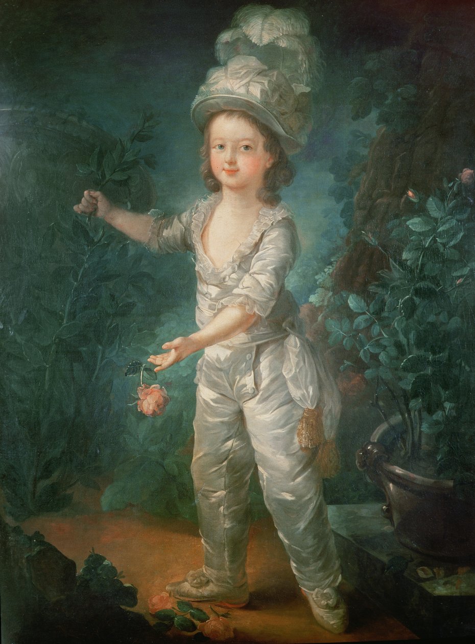 Portræt af Dauphin, senere kong Ludvig XVII af Frankrig (1785-95) af Jacques Fabien Gautier d