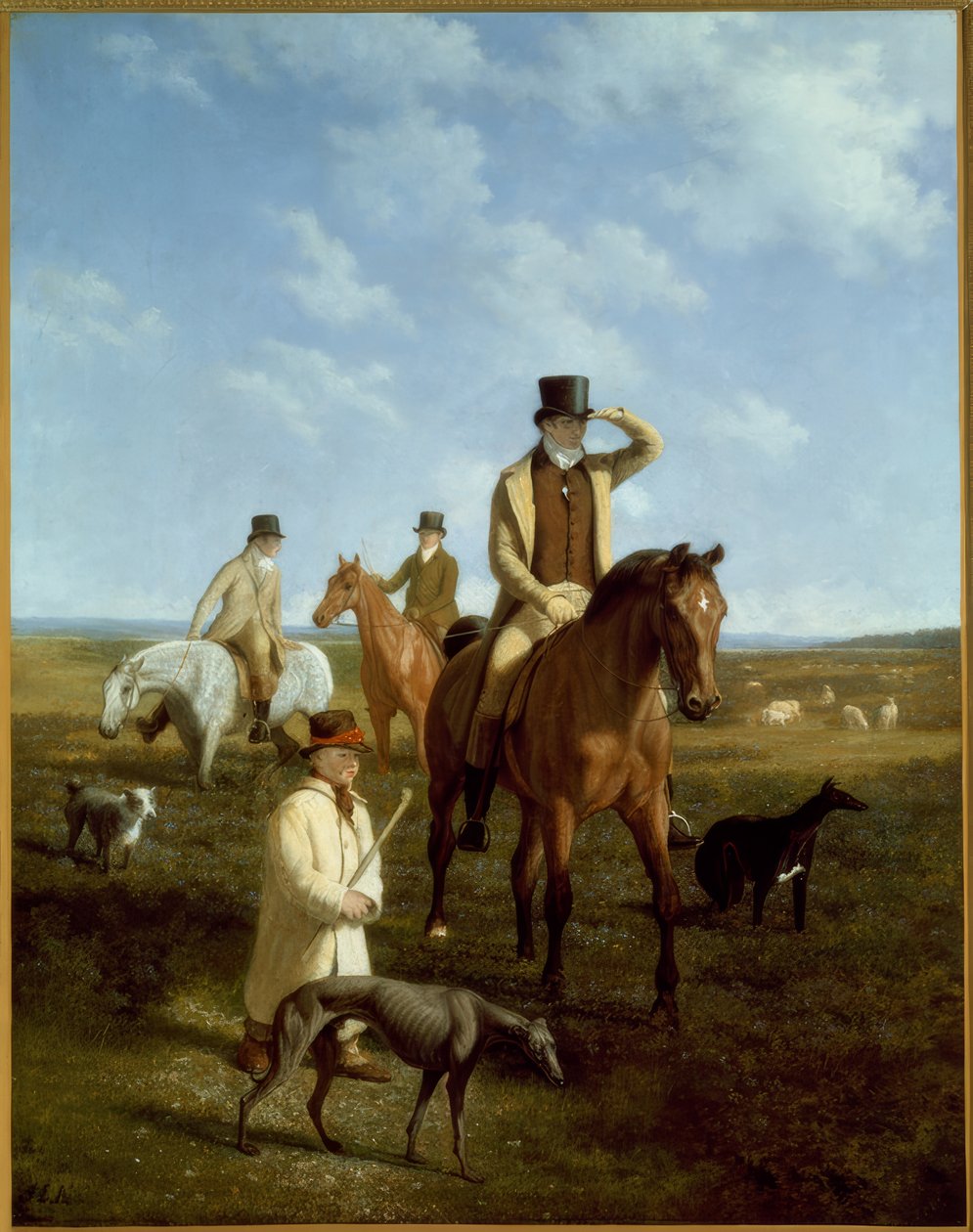 Portræt af Lord Rivers og hans venner af Jacques-Laurent Agasse