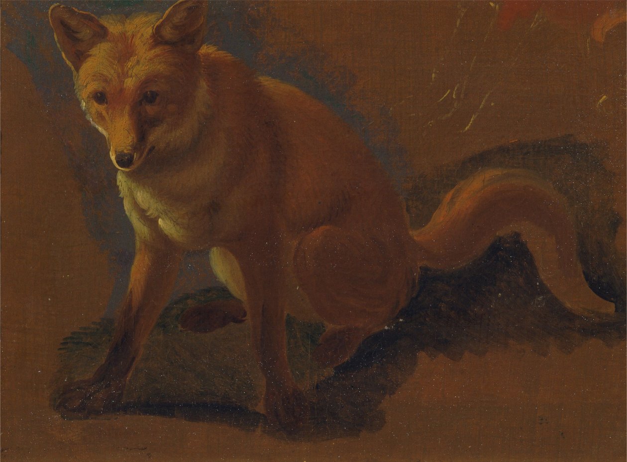 Studie af en ræv af Jacques-Laurent Agasse