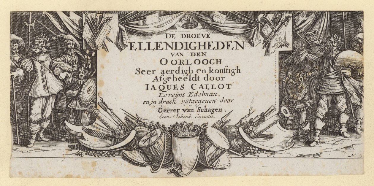 Krigens elendighed og ulykker (kobberstik) af Jacques (after) Callot