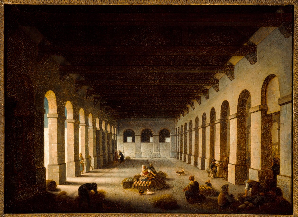 The Valley Market, ca. 1815 (olie på lærred) af Jacques Albert Senave
