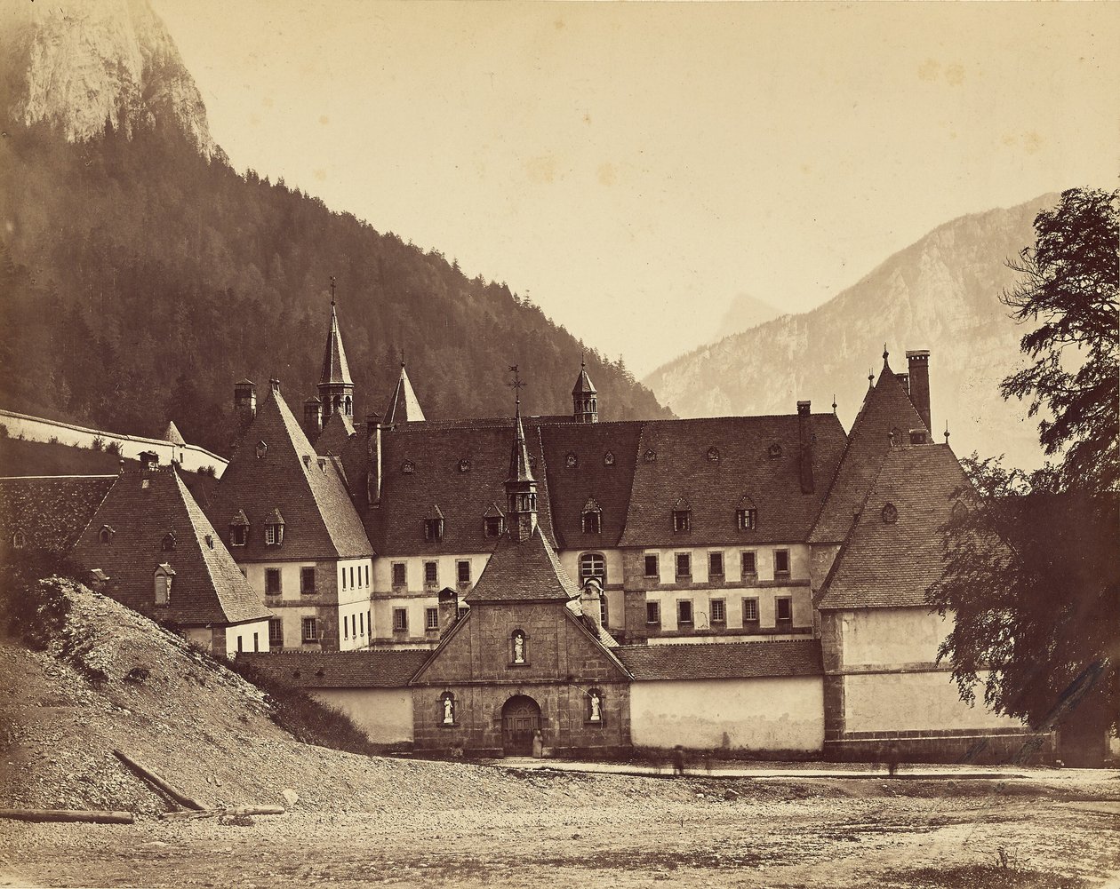 [Klosteret i G. Chartreuse] af Jacques Alexandre Ferrier