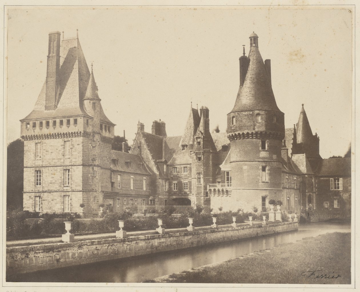 Udsigt over Maintenon-slottet af Jacques Alexandre Ferrier