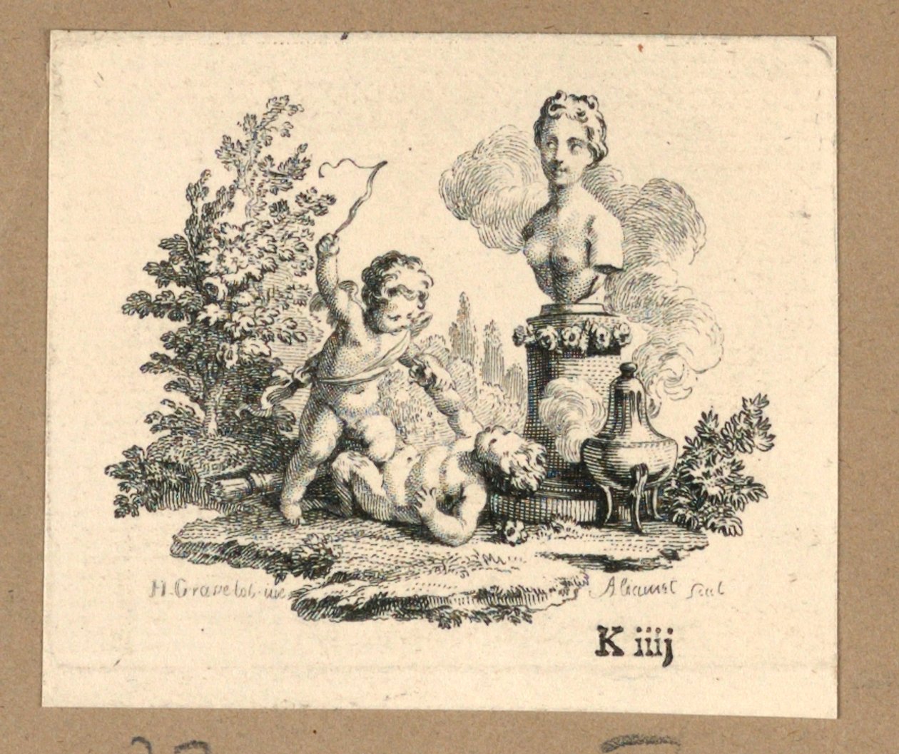 Tryk, Amor straffer en satyrpige af Jacques Alianet