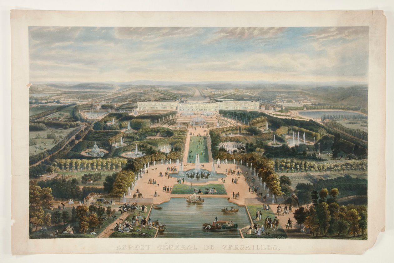 Generelle aspekter af Versailles af Jacques Alphonse Testard