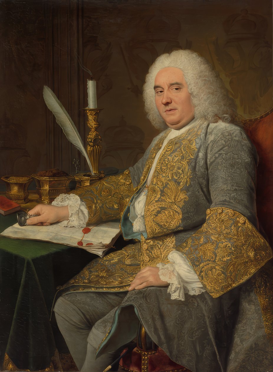 Portræt af Jean-Gabriel du Theil ved underskrivelsen af Wien-traktaten (fransk: Portrait de Jean-Gabriel du Theil signant le traité de Vienne) af Jacques André Joseph Aved