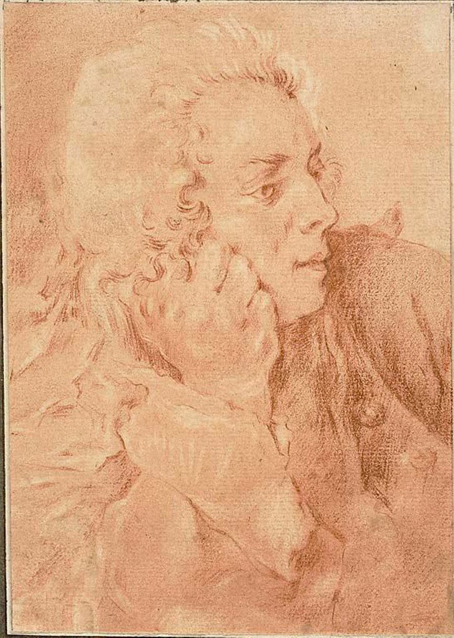 Halv-længde portræt af François Boucher af Jacques André Portail