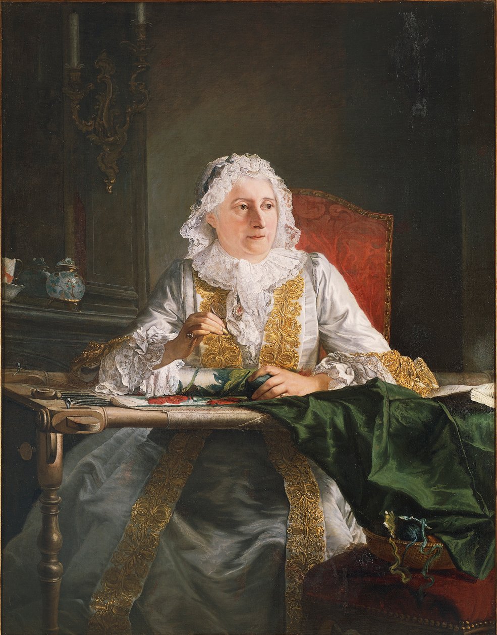 Portræt af Madame Crozat af Jacques Andre Joseph Camelot Aved
