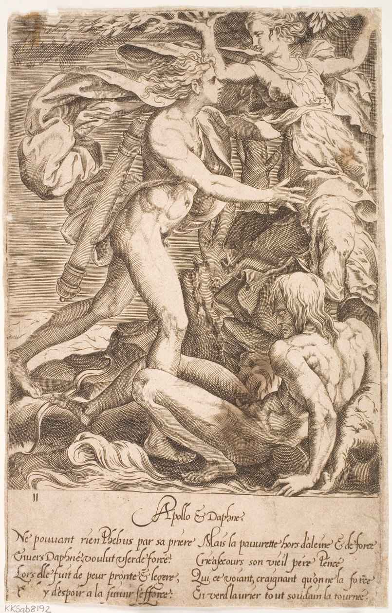 Apollo og Daphne af Jacques Androuet Ducerceau d.Æ.