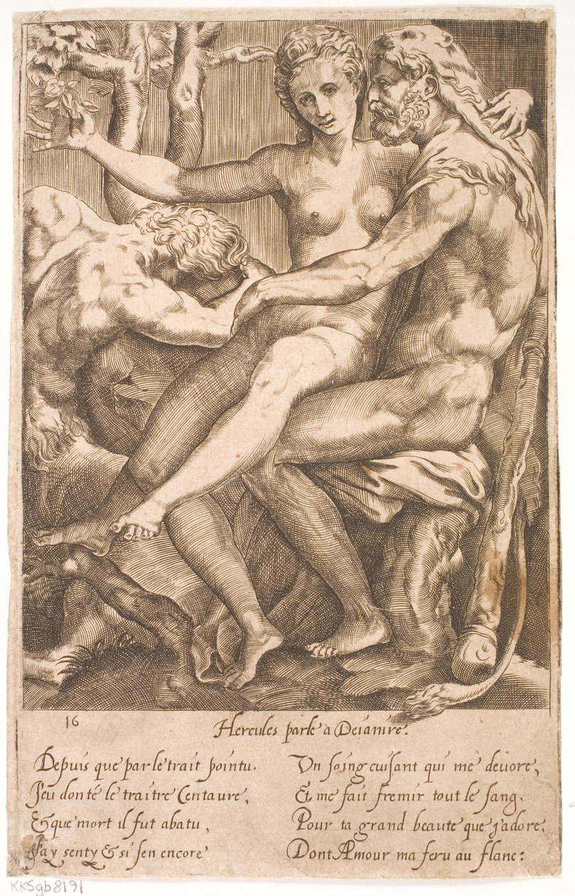 Hercules og Deianire af Jacques Androuet Ducerceau d.Æ.